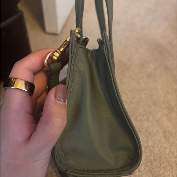 Tory Burch Ella Nylon Mini Tote Crossbody - Olive Green - Picture 3 of 4